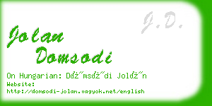 jolan domsodi business card